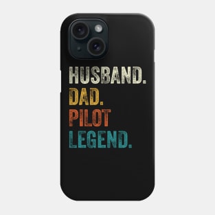 Husband Dad Pilot Legend Retro Vintage Phone Case