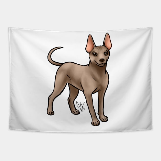 American Hairless Terrier - Gold Tapestry by Jen's Dogs Custom Gifts and Designs