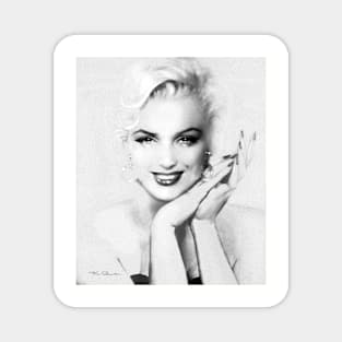 Theo's Marilyn MM 133 black-white Magnet