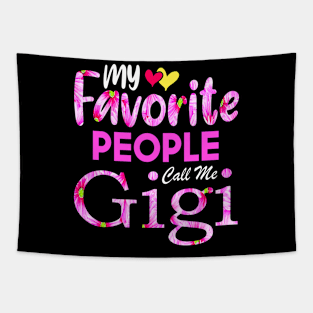 My Favorite People Call Me Gigi Cute Floral Mother's Day Tapestry