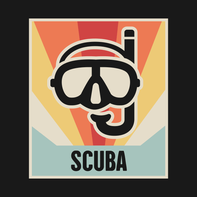 Vintage Style SCUBA Poster by MeatMan