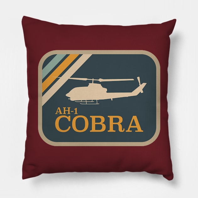 AH-1 Cobra Patch Pillow by Tailgunnerstudios