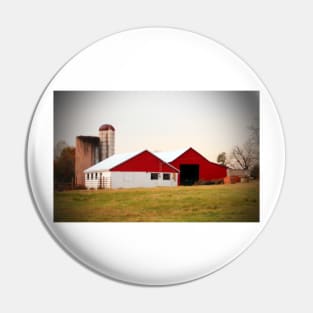 Red And White Barn Pin