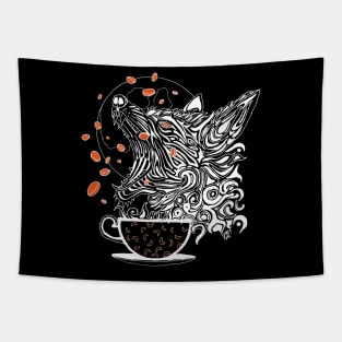 Coffee Wolf (Reversed) Tapestry