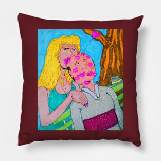 Kisses in the Park Pillow