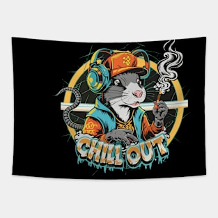 Hip Hop Rat Chill Out Artwork street style Tapestry