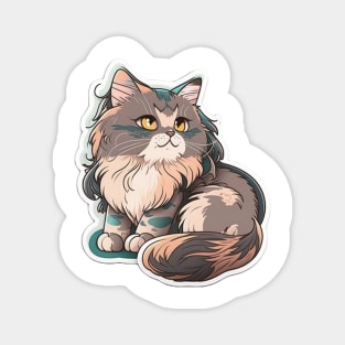 Majestic Maine Coon Cat Sticker Magnet