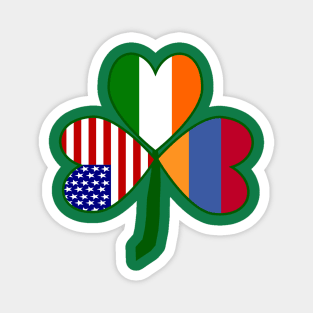 Armenian Irish American Shamrock Magnet