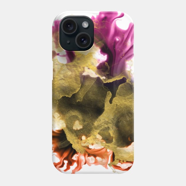 Subtle Pride Ink Spill with Gold Phone Case by Gedwolcraeft