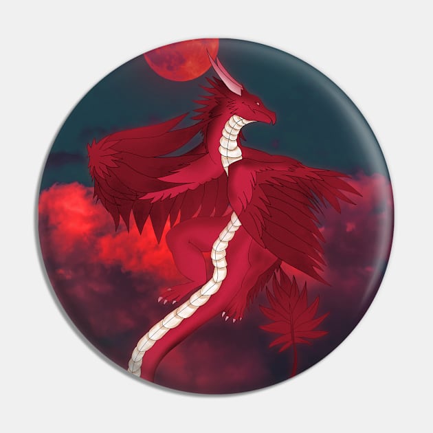 Dragon Blood Moon Pin by okiiskandar.art