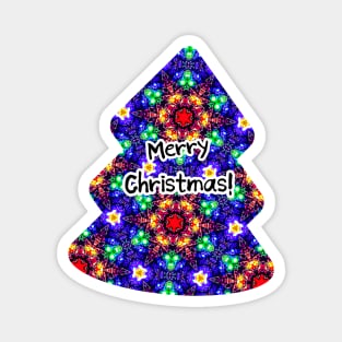 Sparkling Christmas tree pattern. Magnet