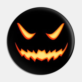 Halloween Trick Or Treat Scary Glowing Jack O Lantern Face Pin