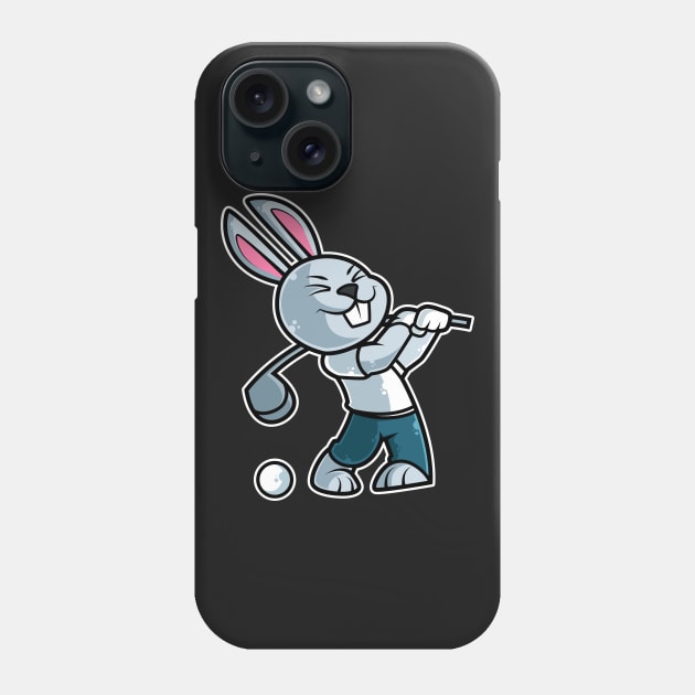 Rabbit Golf Player Golfer Golfing Funny Kids Boys product Phone Case by theodoros20