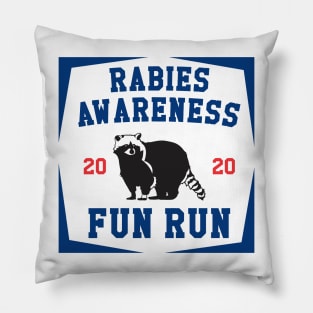 Funny Animal Racoon Rabies Awareness Pillow