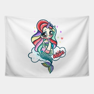 The Little Mermaid unicorn Tapestry