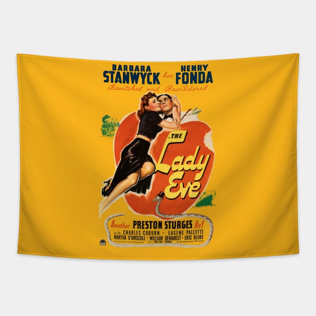 The Lady Eve Movie Poster Tapestry by MovieFunTime