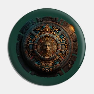 Aztec or Mayan Calendar Maya Men Women Kids Pin