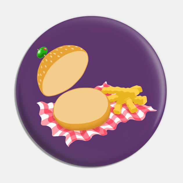 Nothing Burger Pin by jitterteez