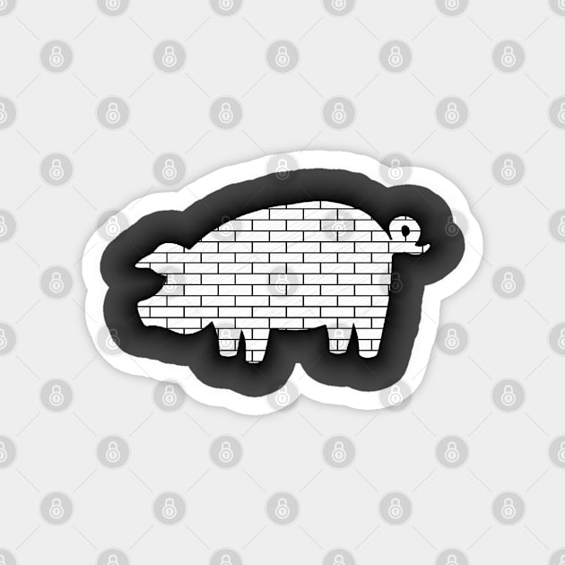 Brick Pig Magnet by Veraukoion