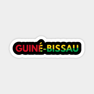 Guiné-Bissau painted with flag colors Magnet