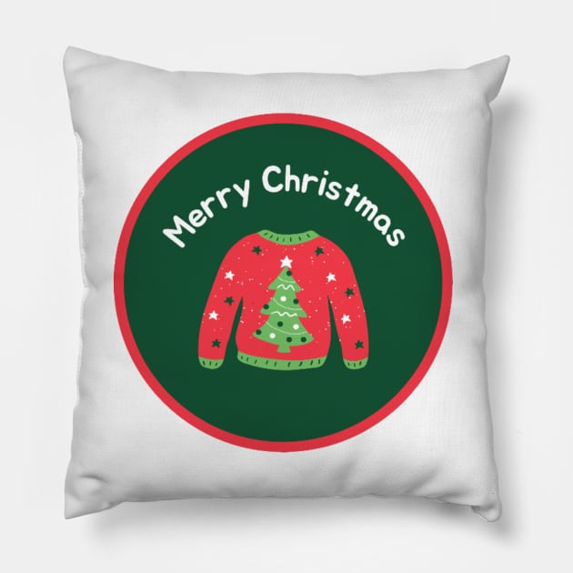 Merry Christmas Pillow by Artistic Design