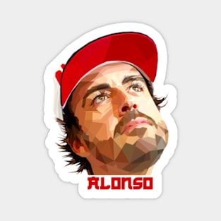 Alonso Low Poly Art Magnet