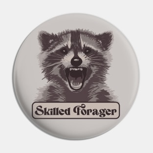 Skilled Forager Raccoon Pin