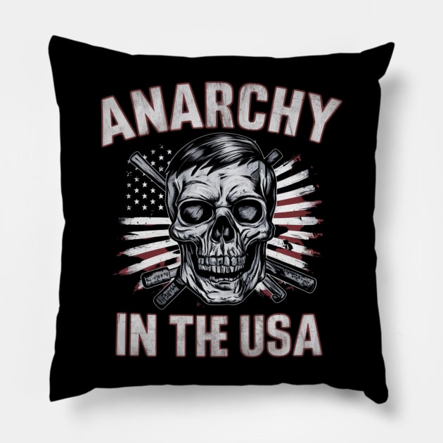 Anarchy in the USA Pillow by baseCompass