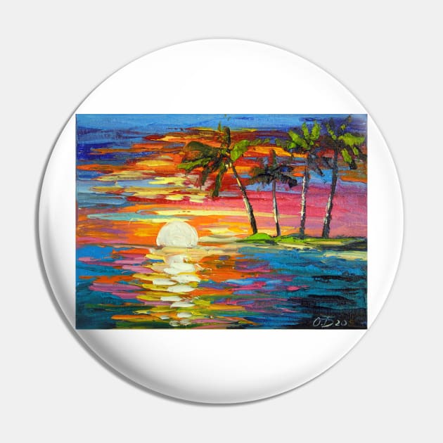 Dawn and palm trees Pin by OLHADARCHUKART