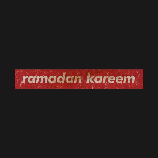 RAMADAN KAREEM - SIMPLE RED VINTAGE by GLOBALARTWORD