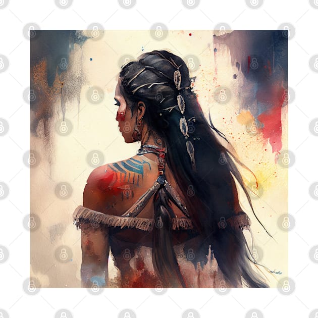 Powerful Warrior Back Woman #2 by Chromatic Fusion Studio