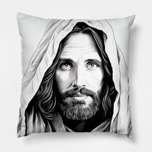 Jesus Christ Bible Sketch Pillow