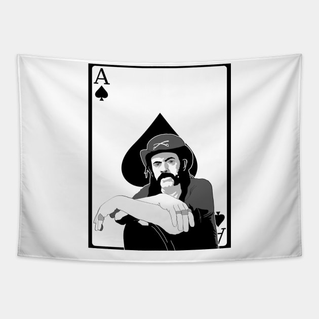 Ace of Spades Lemmy Kilmister Motorhead playing card Tapestry by Blaze_Belushi