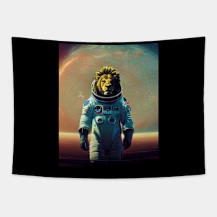 Lion King In SpaceSuit Tapestry