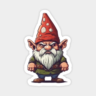 Grumpy Garden Gnome Magnet