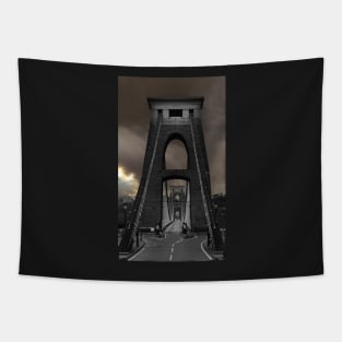 Monochrome Clifton Suspension Bridge Tapestry