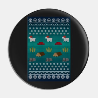 Christmas Sweater Board Game Resources - Board Games Design - Gaming Art Pin