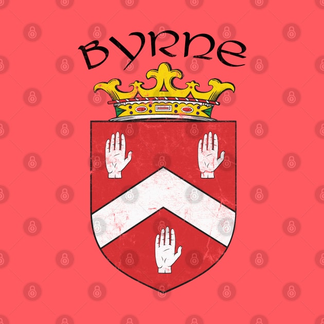 Byrne / Faded Style Family Crest Design by feck!