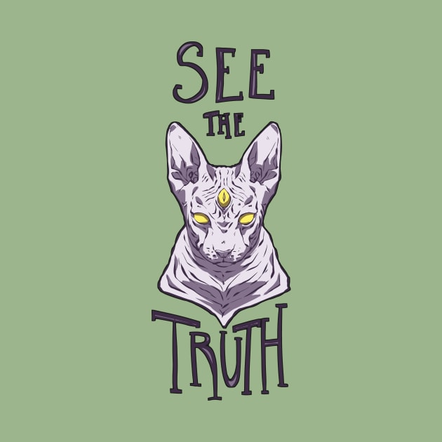 See the Truth Sphynx cat by ZodaZoup