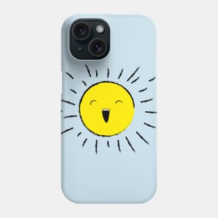 happy laughing cute sun Phone Case