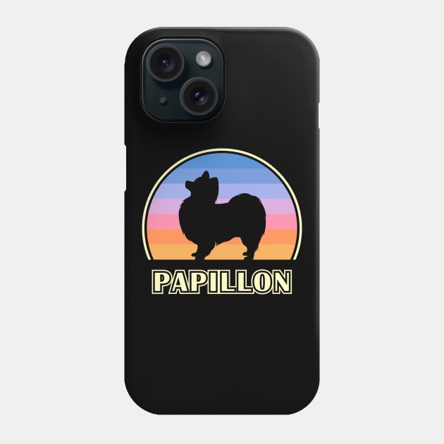 Papillon Vintage Sunset Dog Phone Case by millersye