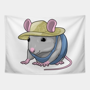 Mouse Farmer Hat Tapestry