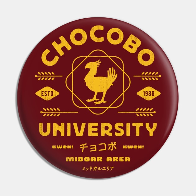 Chocobo University Emblem Pin by Lagelantee