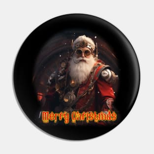 Merry Steampunk Christmas Pin