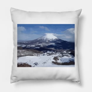 Niseko Ski Painting Pillow