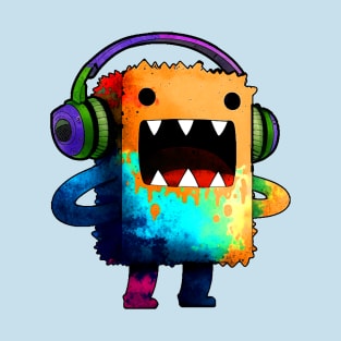 Boxy Monster with Headphones T-Shirt