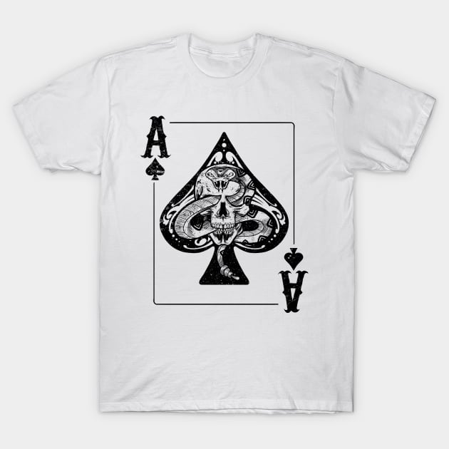 Skull And Snake Ace Of Spades Poker T Shirt Poker Fan Gift Skull And Snake Ace Of Spades Poker T Shirt Poker Fan Gift
