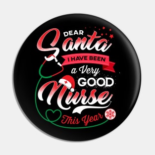 Santa Nurse Christmas Pin