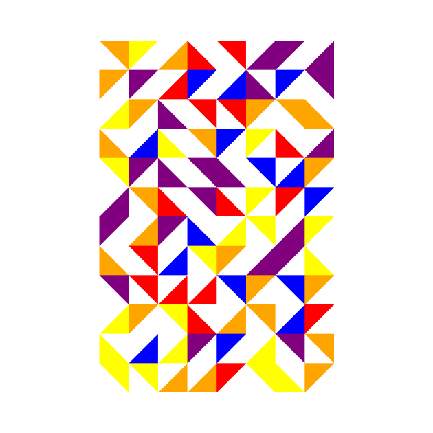 Amazing Geometric Colourful Triangle Pattern #3 by Trendy-Now