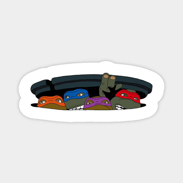 Turtles in the Sewer Magnet by Doctor Seitan Designs